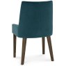 Ella Dark Oak Scoop Back Chair - Sea Green Velvet Fabric (Pair) Ella Dark Oak Scoop Back Chair - Sea Green Velvet Fabric (Pair)