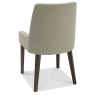 Ella Dark Oak Scoop Back Chair - Silver Grey Fabric (Pair) Ella Dark Oak Scoop Back Chair - Silver Grey Fabric (Pair)