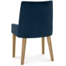 Ella Light Oak Scoop Back Chair - Dark Blue Velvet Fabric (Pair) Ella Light Oak Scoop Back Chair - Dark Blue Velvet Fabric (Pair)