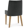 Ella Light Oak Scoop Back Chair - Gun Metal Velvet Fabric (Pair) Ella Light Oak Scoop Back Chair - Gun Metal Velvet Fabric (Pair)