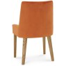 Ella Light Oak Scoop Back Chair - Harvest Pumpkin Velvet Fabric (Pair) Ella Light Oak Scoop Back Chair - Harvest Pumpkin Velvet Fabric (Pair)