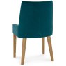 Ella Light Oak Scoop Back Chair - Sea Green Velvet Fabric (Pair) Ella Light Oak Scoop Back Chair - Sea Green Velvet Fabric (Pair)