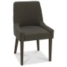 Ella Walnut Scoop Back Chair - Black Gold Fabric (Pair)