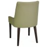 Ella Walnut Scoop Back Chair - Olive Grey Bonded Leather (Single) Ella Walnut Scoop Back Chair - Olive Grey Bonded Leather (Single)