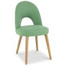 Oslo Oak Upholstered Chair - Aqua Fabric (Pair) Oslo Oak Upholstered Chair - Aqua Fabric (Pair)