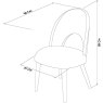 Oslo Oak Upholstered Chair - Steel Fabric (Pair) Oslo Oak Upholstered Chair - Steel Fabric (Pair)