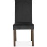 Parker Dark Oak Square Back Chair - Gun Metal Velvet Fabric (Pair) Parker Dark Oak Square Back Chair - Gun Metal Velvet Fabric (Pair)