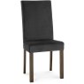 Parker Dark Oak Square Back Chair - Gun Metal Velvet Fabric (Pair) Parker Dark Oak Square Back Chair - Gun Metal Velvet Fabric (Pair)