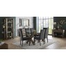 Parker Dark Oak Square Back Chair - Gun Metal Velvet Fabric (Pair) Parker Dark Oak Square Back Chair - Gun Metal Velvet Fabric (Pair)