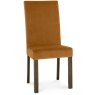 Parker Dark Oak Square Back Chair - Harvest Pumpkin Velvet Fabric (Pair) Parker Dark Oak Square Back Chair - Harvest Pumpkin Velvet Fabric (Pair)