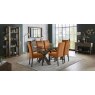 Parker Dark Oak Square Back Chair - Harvest Pumpkin Velvet Fabric (Pair) Parker Dark Oak Square Back Chair - Harvest Pumpkin Velvet Fabric (Pair)