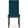 Parker Dark Oak Square Back Chair - Sea Green Velvet Fabric (Pair) Parker Dark Oak Square Back Chair - Sea Green Velvet Fabric (Pair)