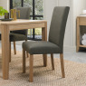 Parker Light Oak Square Back Chair - Black Gold Fabric (Pair) Parker Light Oak Square Back Chair - Black Gold Fabric (Pair)