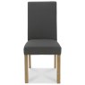 Parker Light Oak Square Back Chair - Cold Steel Fabric (Pair) Parker Light Oak Square Back Chair - Cold Steel Fabric (Pair)