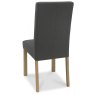 Parker Light Oak Square Back Chair - Cold Steel Fabric (Pair) Parker Light Oak Square Back Chair - Cold Steel Fabric (Pair)