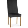 Parker Light Oak Square Back Chair - Gun Metal Velvet Fabric (Pair) Parker Light Oak Square Back Chair - Gun Metal Velvet Fabric (Pair)