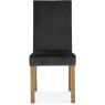 Parker Light Oak Square Back Chair - Gun Metal Velvet Fabric (Pair) Parker Light Oak Square Back Chair - Gun Metal Velvet Fabric (Pair)