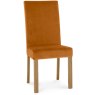 Parker Light Oak Square Back Chair - Harvest Pumpkin Velvet Fabric (Pair) Parker Light Oak Square Back Chair - Harvest Pumpkin Velvet Fabric (Pair)