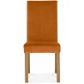 Parker Light Oak Square Back Chair - Harvest Pumpkin Velvet Fabric (Pair) Parker Light Oak Square Back Chair - Harvest Pumpkin Velvet Fabric (Pair)