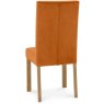 Parker Light Oak Square Back Chair - Harvest Pumpkin Velvet Fabric (Pair) Parker Light Oak Square Back Chair - Harvest Pumpkin Velvet Fabric (Pair)