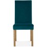 Parker Light Oak Square Back Chair - Sea Green Velvet Fabric (Pair) Parker Light Oak Square Back Chair - Sea Green Velvet Fabric (Pair)