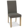 Parker Light Oak Square Back Chair - Titanium Fabric (Pair) Parker Light Oak Square Back Chair - Titanium Fabric (Pair)