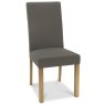 Parker Light Oak Square Back Chair - Titanium Fabric (Pair) Parker Light Oak Square Back Chair - Titanium Fabric (Pair)