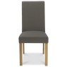 Parker Light Oak Square Back Chair - Titanium Fabric (Pair) Parker Light Oak Square Back Chair - Titanium Fabric (Pair)
