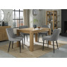 Turin Light Oak 4-6 Seater Table & 4 Kent Grey Velvet Chairs - Black Legs Turin Light Oak 4-6 Seater Table & 4 Kent Grey Velvet Chairs - Black Legs