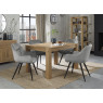 Turin Light Oak 4-6 Seater Table & 4 Oxford Grey Velvet Chairs Turin Light Oak 4-6 Seater Table & 4 Oxford Grey Velvet Chairs