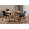 Turin Light Oak 4-6 Seater Table & 4 Fontana Dark Grey Faux Suede Fabric Chairs Turin Light Oak 4-6 Seater Table & 4 Fontana Dark Grey Faux Suede Fabric Chairs