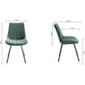 Turin Light Oak 4-6 Seater Table & 4 Fontana Green Velvet Chairs Turin Light Oak 4-6 Seater Table & 4 Fontana Green Velvet Chairs