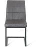 Turin Light Oak 4-6 Seater Table & 4 Lewis Distressed Dark Grey Fabric Cantilever Chairs Turin Light Oak 4-6 Seater Table & 4 Lewis Distressed Dark Grey Fabric Cantilever Chairs