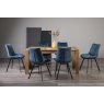 Turin Light Oak 6 Seater Table & 6 Fontana Blue Velvet Chairs Turin Light Oak 6 Seater Table & 6 Fontana Blue Velvet Chairs