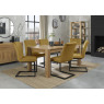 Turin Light Oak 6 Seater Table & 6 Lewis Mustard Velvet Cantilever Chairs Turin Light Oak 6 Seater Table & 6 Lewis Mustard Velvet Cantilever Chairs