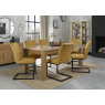 Turin Light Oak 6-10 Seater Table & 6 Lewis Mustard Velvet Cantilever Chairs Turin Light Oak 6-10 Seater Table & 6 Lewis Mustard Velvet Cantilever Chairs