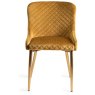 Turin Light Oak 6-10 Seater Table & 8 Kent Mustard Velvet Chairs - Gold Legs Turin Light Oak 6-10 Seater Table & 8 Kent Mustard Velvet Chairs - Gold Legs