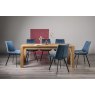 Turin Light Oak 6-10 Seater Table & 8 Fontana Blue Velvet Chairs Turin Light Oak 6-10 Seater Table & 8 Fontana Blue Velvet Chairs