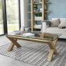 Turin Light Oak Glass Coffee Table Turin Light Oak Glass Coffee Table