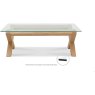 Turin Light Oak Glass Coffee Table Turin Light Oak Glass Coffee Table