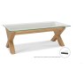 Turin Light Oak Glass Coffee Table Turin Light Oak Glass Coffee Table