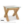 Turin Light Oak Glass Lamp Table Turin Light Oak Glass Lamp Table