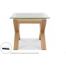 Turin Light Oak Glass Lamp Table Turin Light Oak Glass Lamp Table