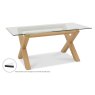 Turin Light Oak Glass Top Dining Table Turin Light Oak Glass Top Dining Table