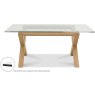 Turin Light Oak Glass Top Dining Table Turin Light Oak Glass Top Dining Table