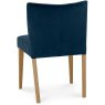 Turin Light Oak Low Back Uph Chair - Dark Blue Velvet Fabric (Pair) Turin Light Oak Low Back Uph Chair - Dark Blue Velvet Fabric (Pair)