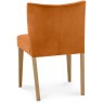 Turin Light Oak Low Back Uph Chair - Harvest Pumpkin Velvet Fabric (Pair) Turin Light Oak Low Back Uph Chair - Harvest Pumpkin Velvet Fabric (Pair)