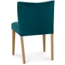 Turin Light Oak Low Back Uph Chair - Sea Green Velvet Fabric (Pair) Turin Light Oak Low Back Uph Chair - Sea Green Velvet Fabric (Pair)