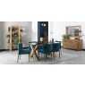 Turin Light Oak Low Back Uph Chair - Sea Green Velvet Fabric (Pair) Turin Light Oak Low Back Uph Chair - Sea Green Velvet Fabric (Pair)