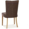 Westbury Rustic Oak Uph Chair - Espresso Faux Leather (Single) Westbury Rustic Oak Uph Chair - Espresso Faux Leather (Single)